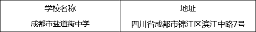 成都市鹽道街中學(xué)地址在哪里？