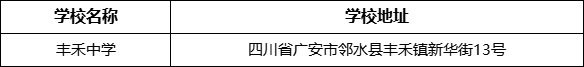 廣安市豐禾中學(xué)學(xué)校地址在哪里？