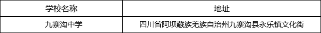 阿壩州?九寨溝中學(xué)地址在哪里？