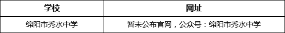 綿陽市秀水中學網(wǎng)址是什么？