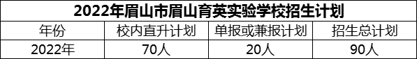 2024年眉山市眉山育英實(shí)驗(yàn)學(xué)校招生計(jì)劃是多少？
