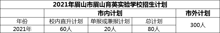 2024年眉山市眉山育英實(shí)驗(yàn)學(xué)校招生計(jì)劃是多少？