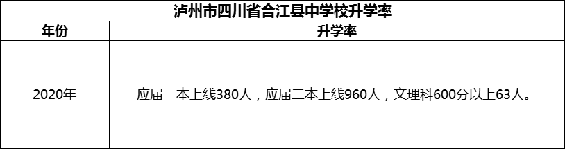 2024年瀘州市四川省合江縣中學校升學率怎么樣？