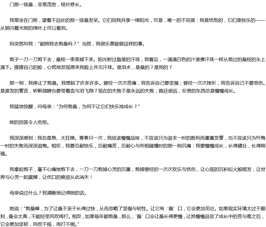 2020年中考滿分作文預(yù)測(cè)范文：?？冢瑐? title=
