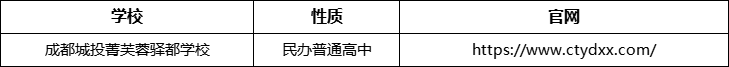 成都市成都城投菁芙蓉驛都學(xué)校官網(wǎng)、網(wǎng)址、官方網(wǎng)站